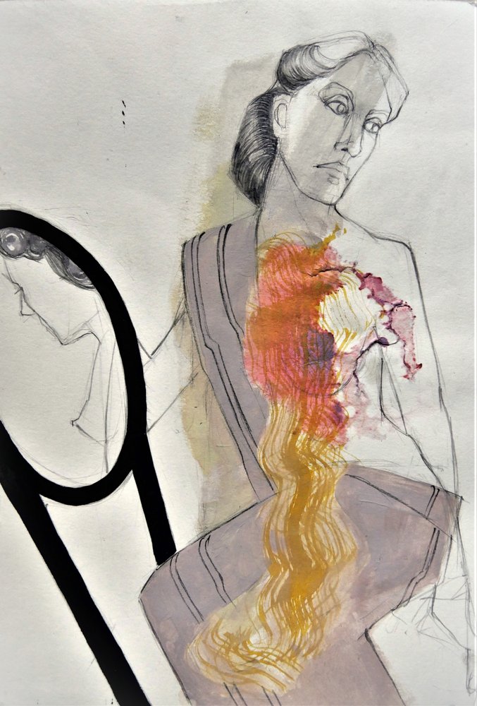 Mulher com um fogo interior de Doris Schmitz