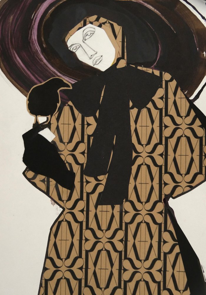 Mulher com um pássaro de Doris Schmitz