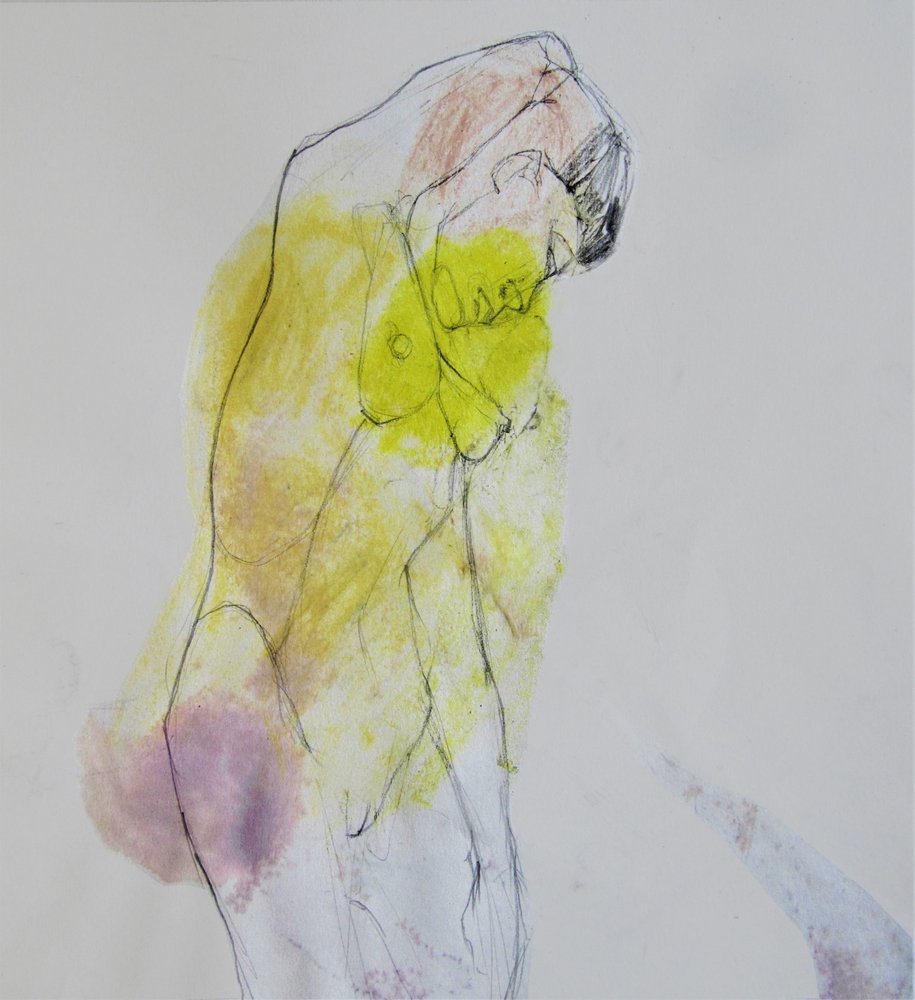 Figura nua amarela de Doris Schmitz