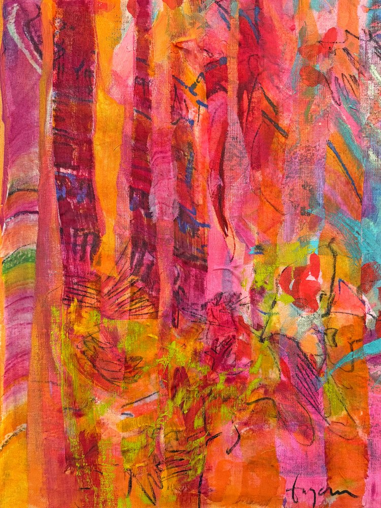Abstrato da Floresta Vibrante de Dorothy Fagan