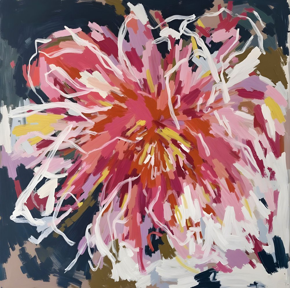 Flor abstrata vibrante de Edie