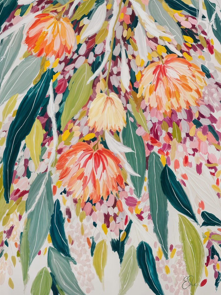 Cascata floral vibrante de Edie