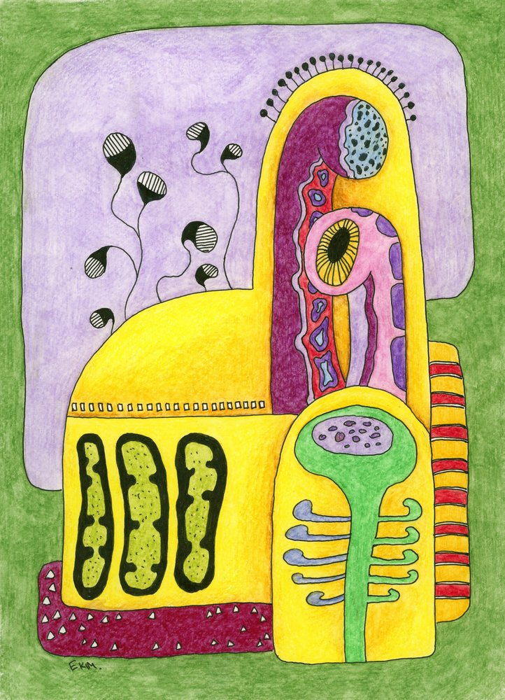Criatura abstrata colorida de Elena Khomutova-Miller