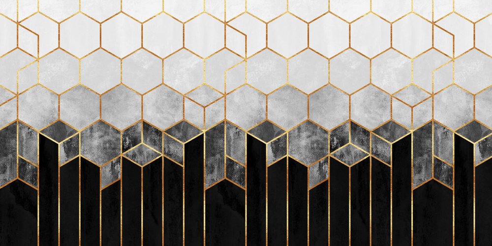 Hexágonos dourados modernos de Elisabeth Fredriksson