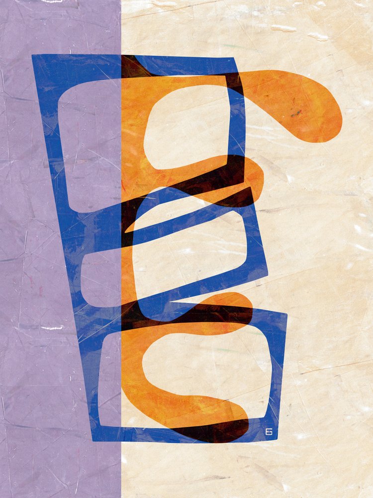 Formas abstratas em camadas de Ellen Greup