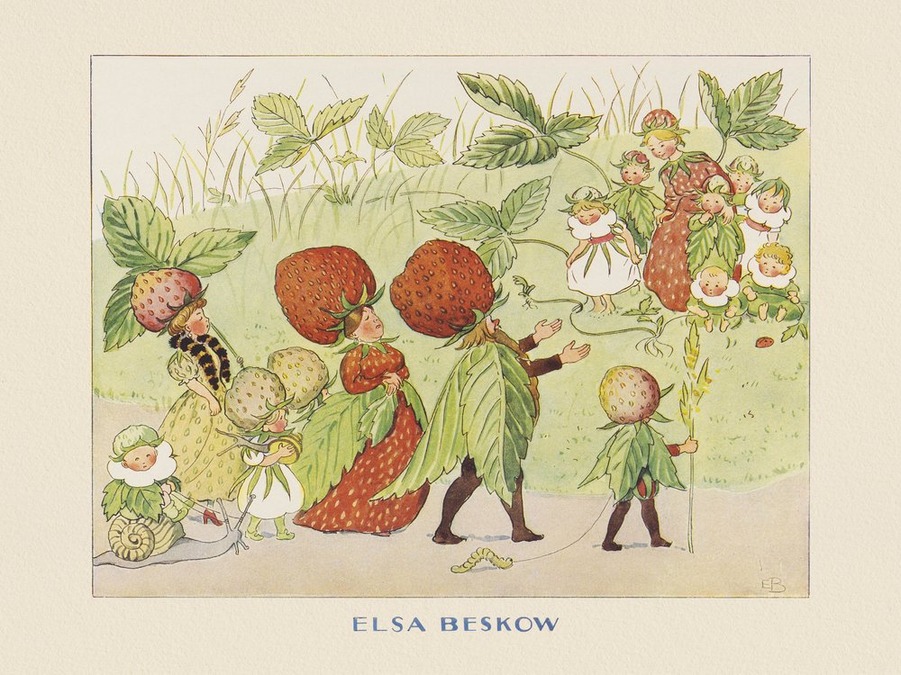 O Pequeno Lasse no Jardim - A Família dos Morangos de Elsa Beskow