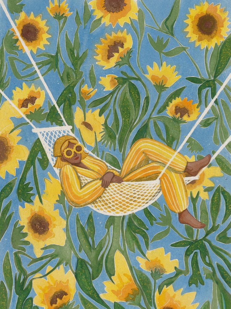 A relaxar entre girassóis de Essa Van Reis