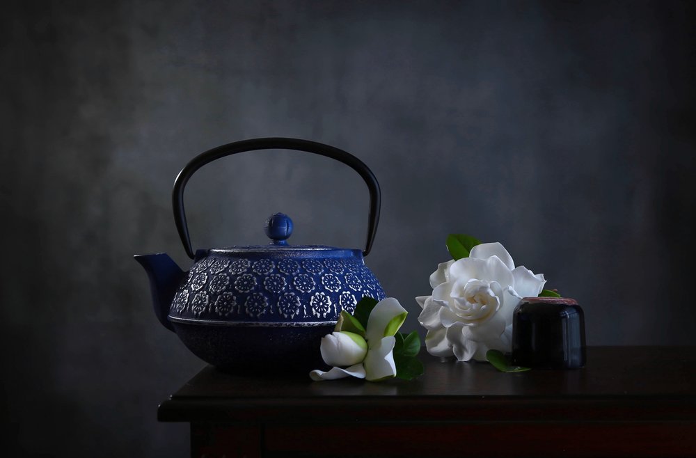 Gardênias do Bule Azul de Fangping Zhou