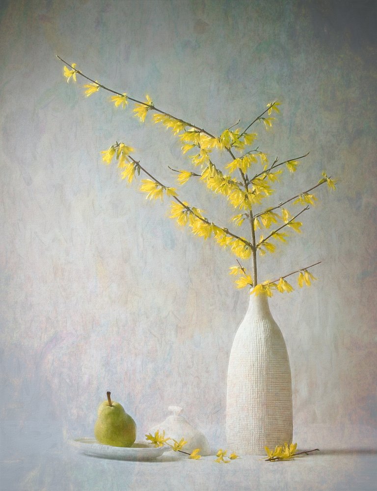 Flores Amarelas e Pêra de Fangping Zhou