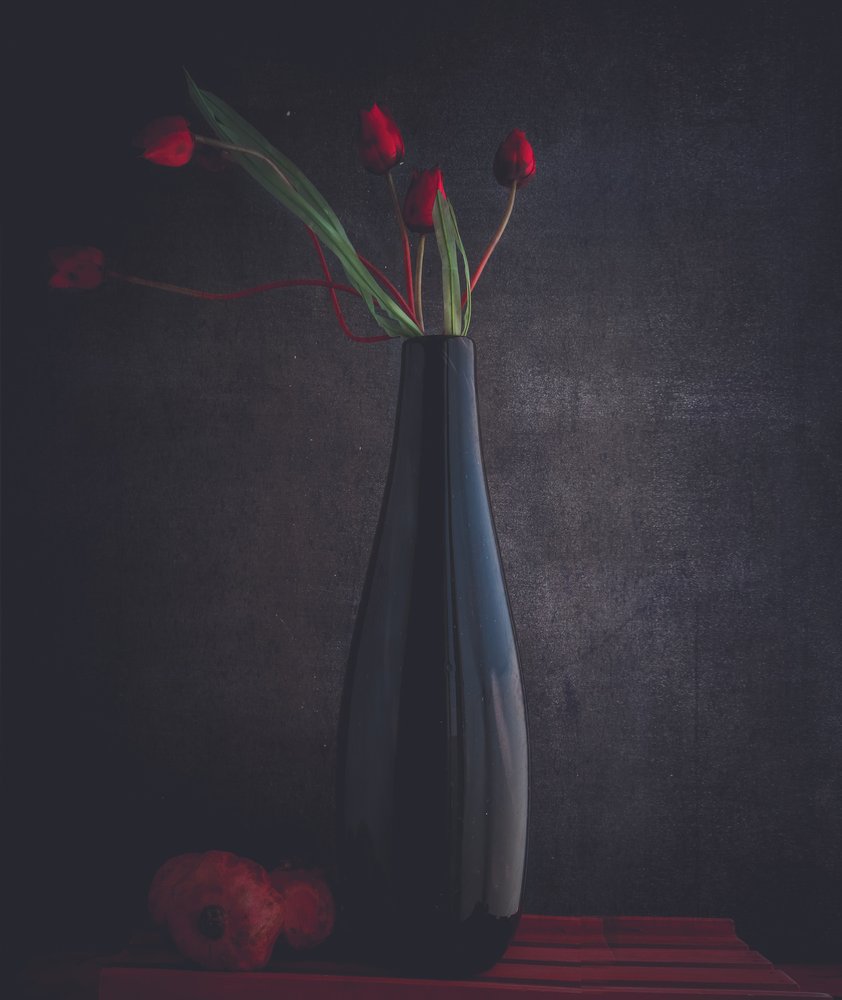 Tulipas Vermelhas Elegantes de Farid Kazamil
