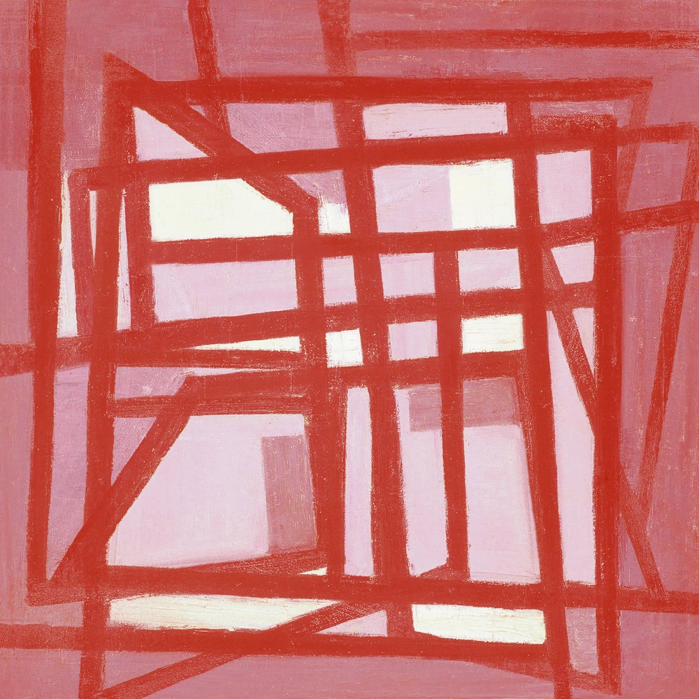 Grelha vermelha abstrata de Fernando Vieira