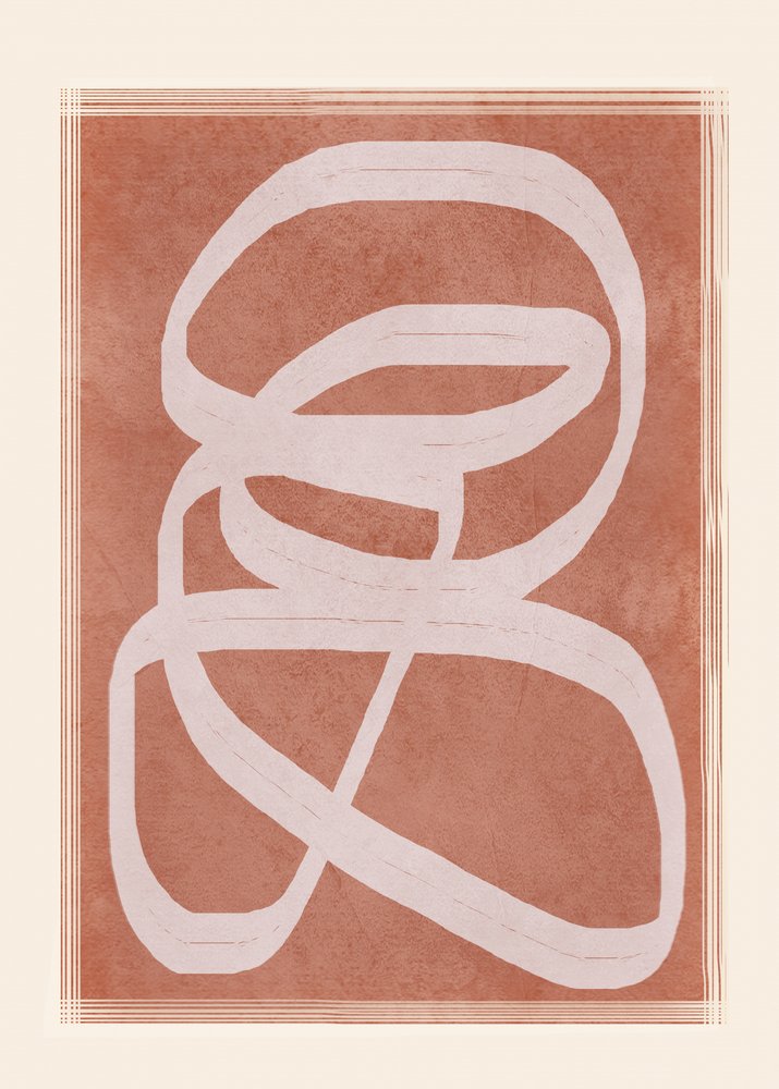 Laços abstratos em terracota de Flow Line