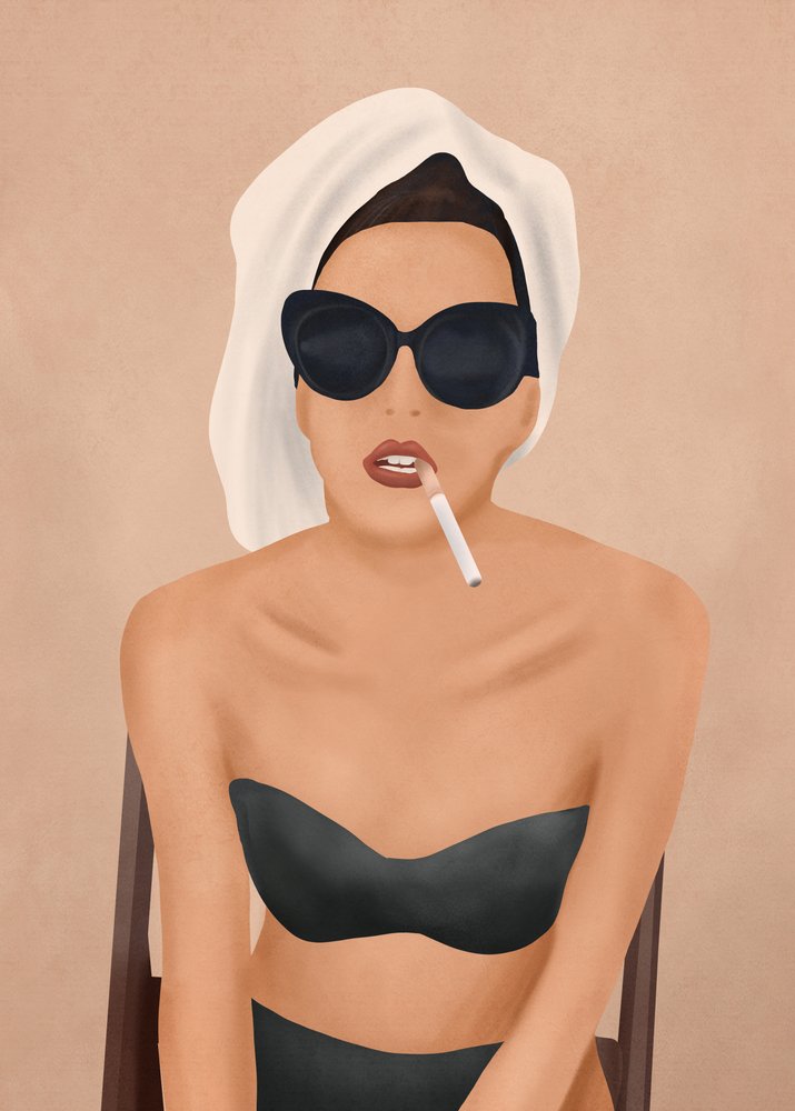 Estilo fresco de verão de Flow Line