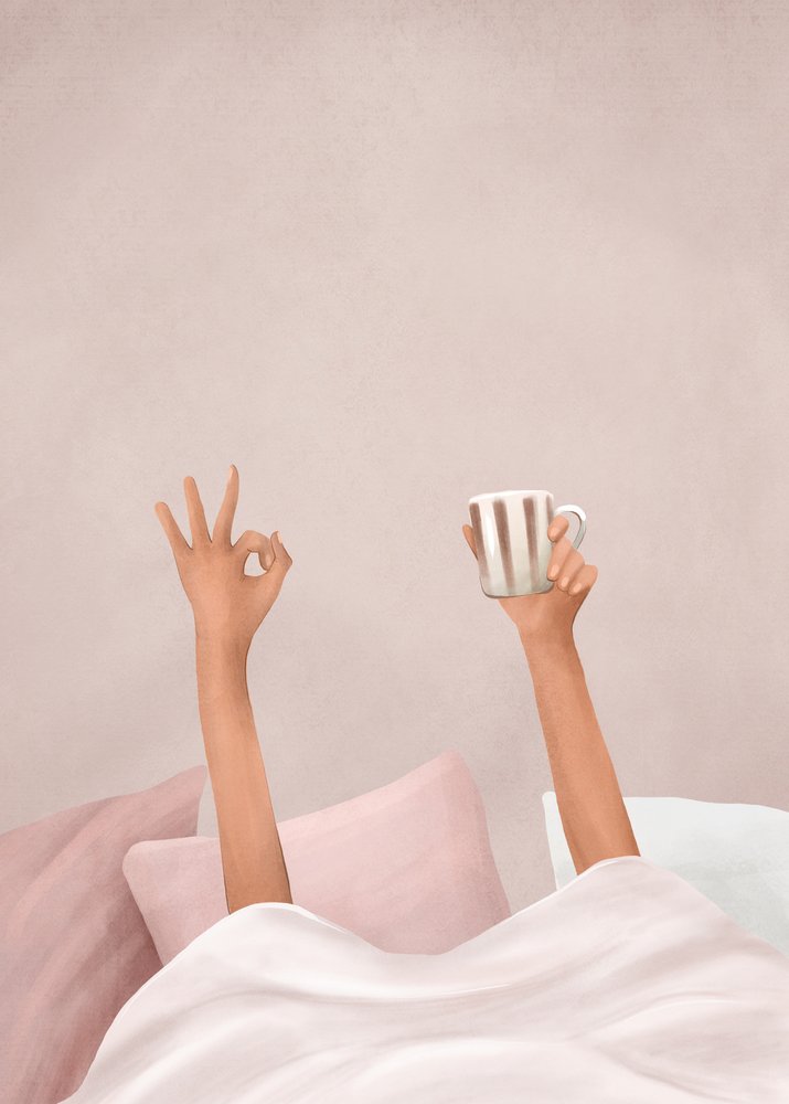 Um café aconchegante pela manhã de Flow Line