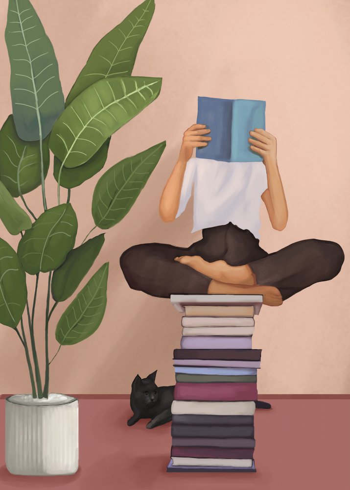 Um momento aconchegante de leitura de Flow Line