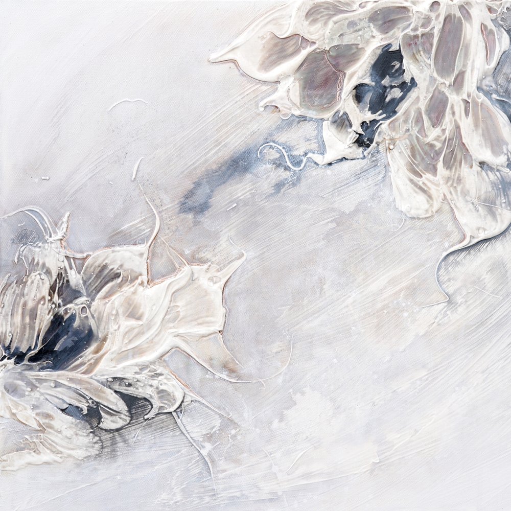 Flores Brancas Abstratas de Françoise Wattré