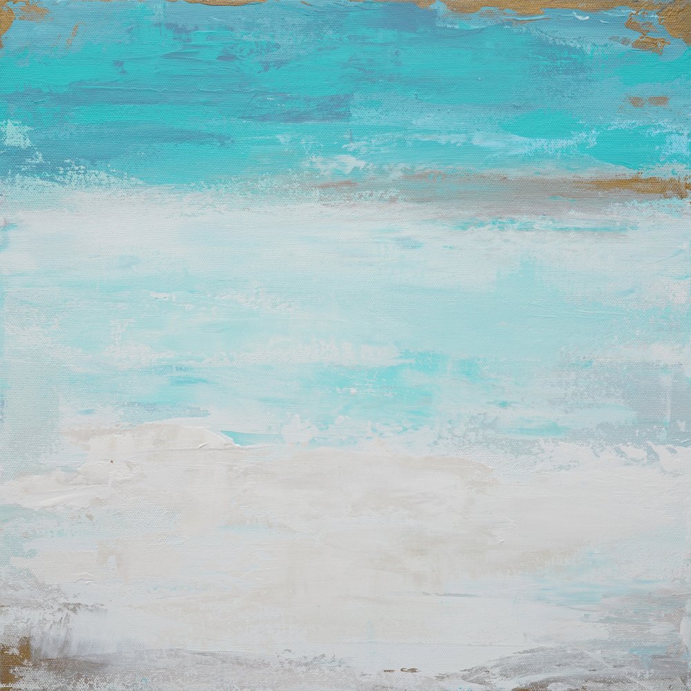 Paisagem marítima em azul-petróleo de Françoise Wattré