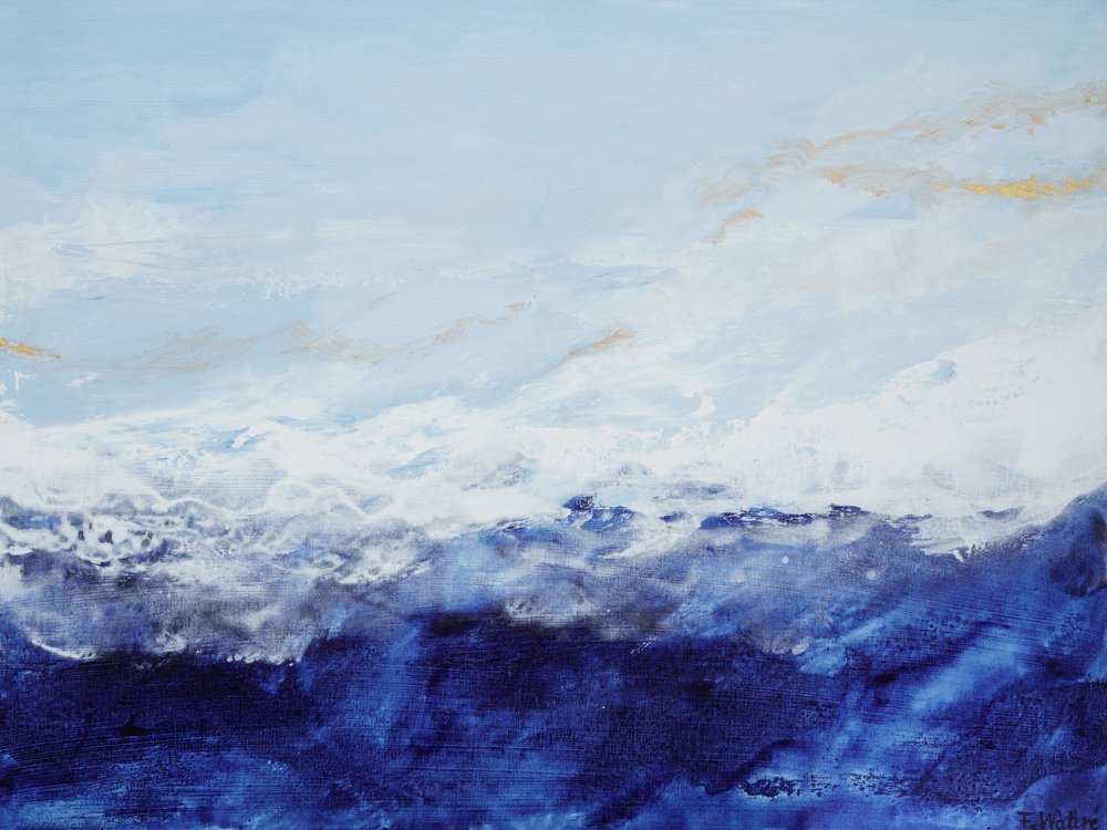 Ondas do oceano azul profundo de Françoise Wattré