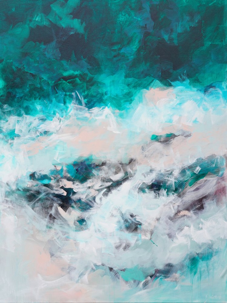 Ondas Turbulentas de Cor Teal de Françoise Wattré