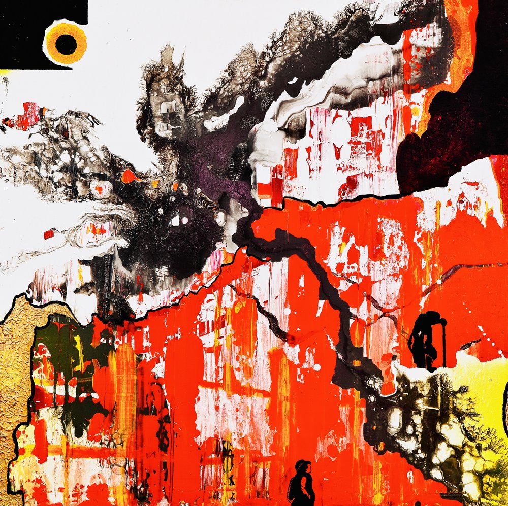 Abstrato em laranja vivo de Fredrik Olsen