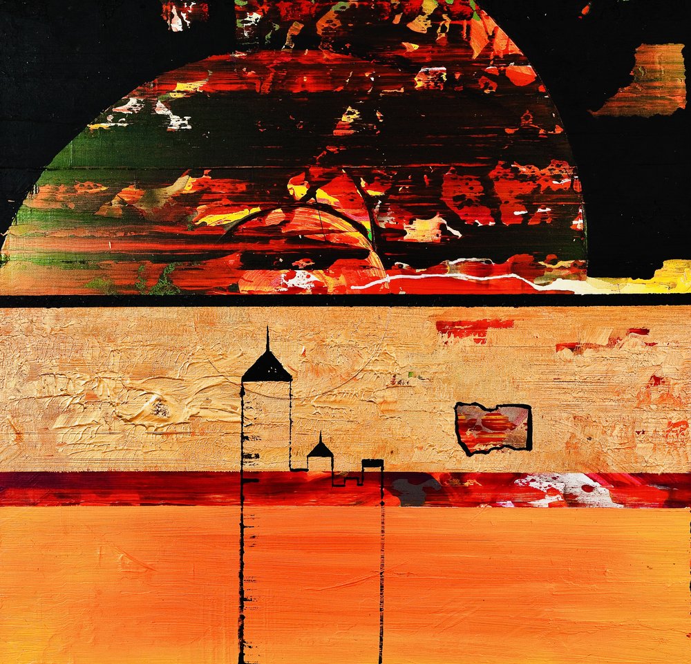 Paisagem urbana abstrata e ardente de Fredrik Olsen