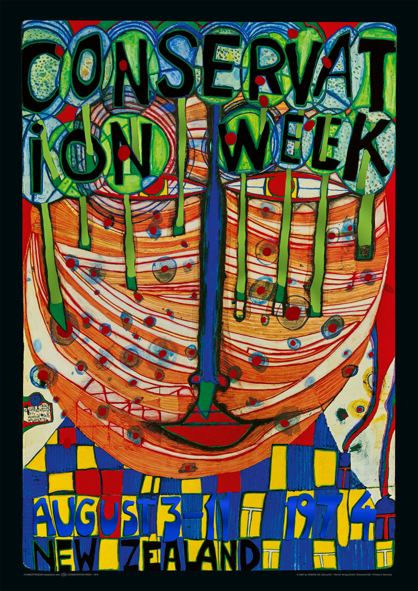 Semana da Conservação (versão verde) de Friedensreich Hundertwasser