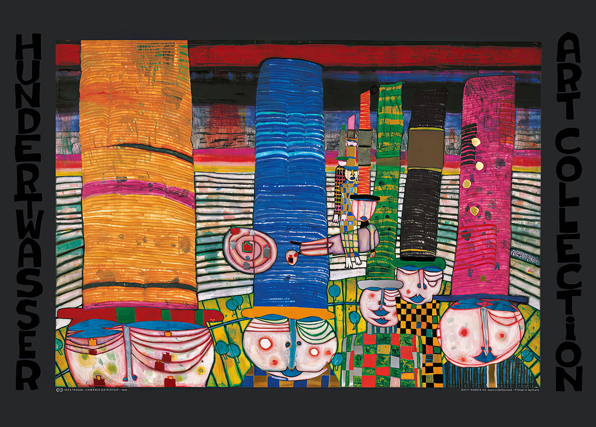 Usar chapéus de Friedensreich Hundertwasser
