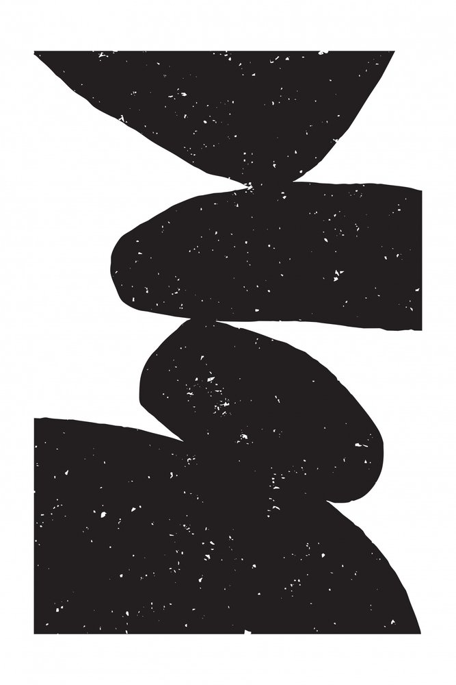 Pedras abstratas equilibradas de Fun Qui