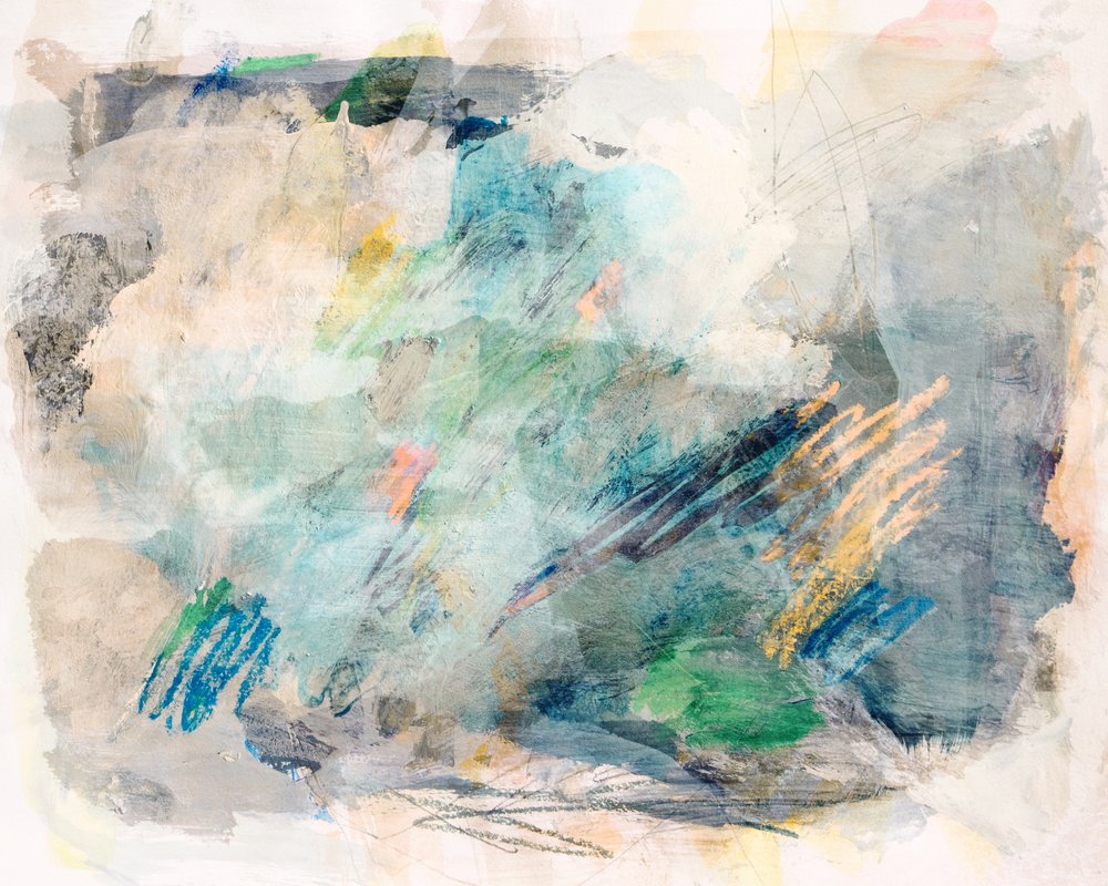 Abstrato azul-esverdeado sereno de Gemma Bardot