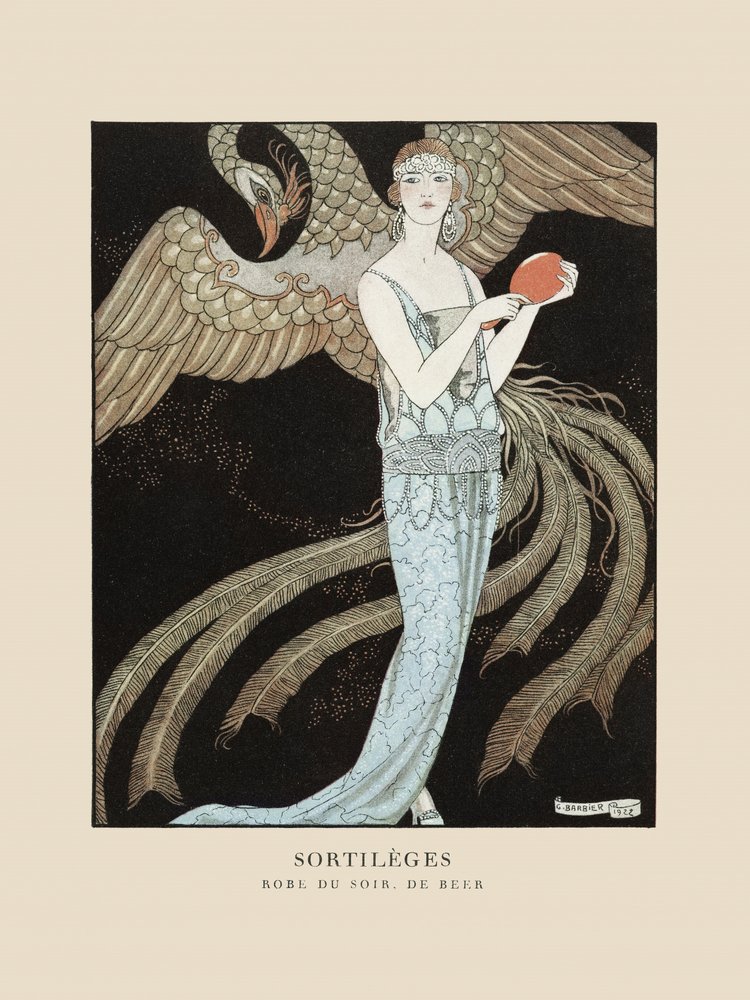 Vestido de noite «Sortilèges», De Beer (1922), de George Barbier de George Barbier