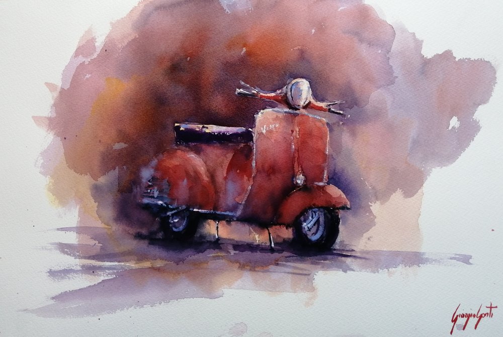 Scooter Clássica Vermelha de Giorgio Gosti