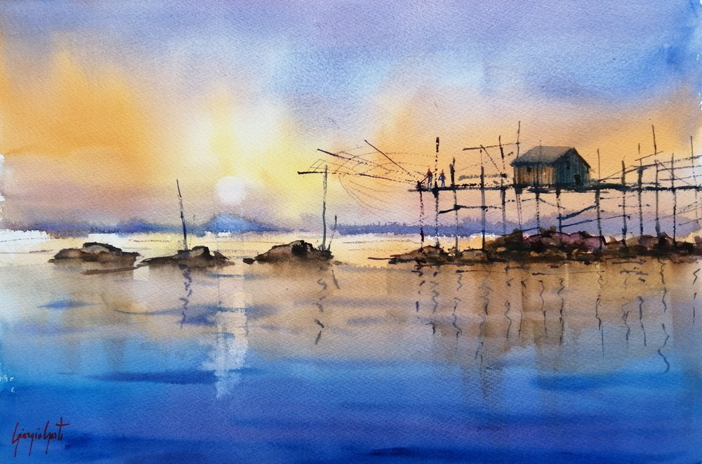 Cabana de Pesca Golden Hour de Giorgio Gosti