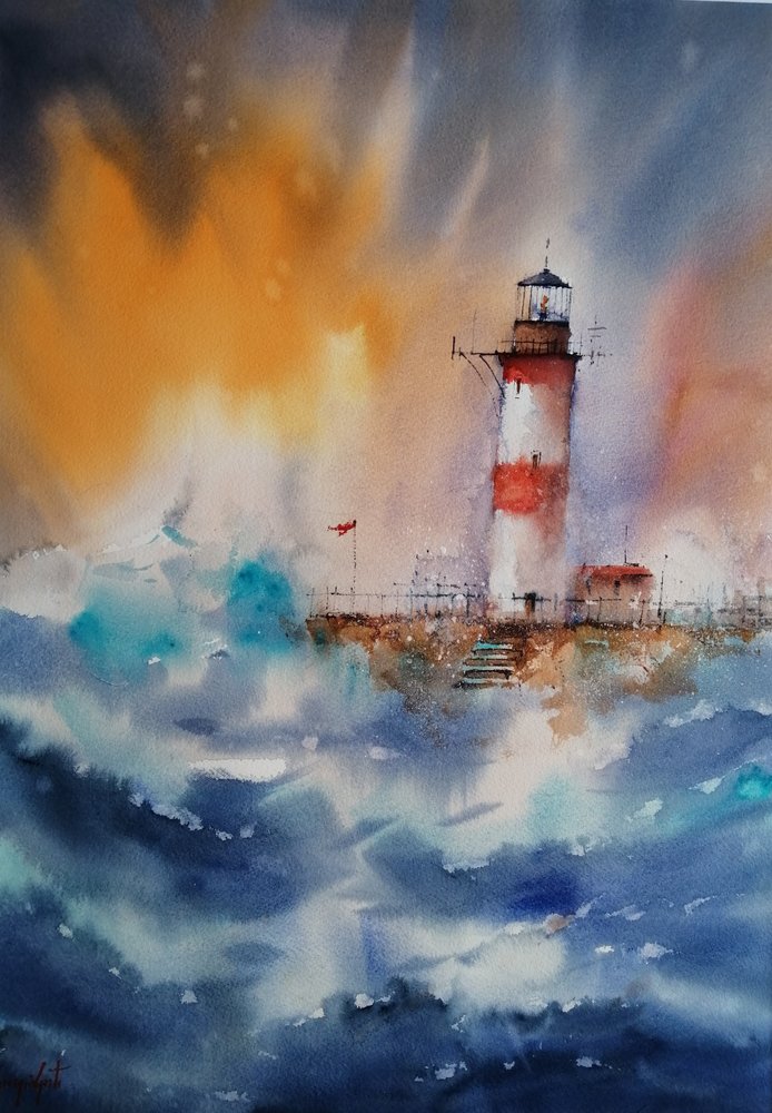 Lighthouse Golden Storm de Giorgio Gosti