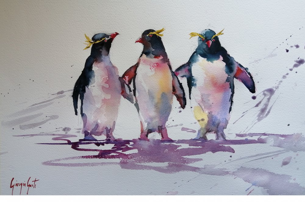 Amigos Pinguins Brincalhões de Giorgio Gosti