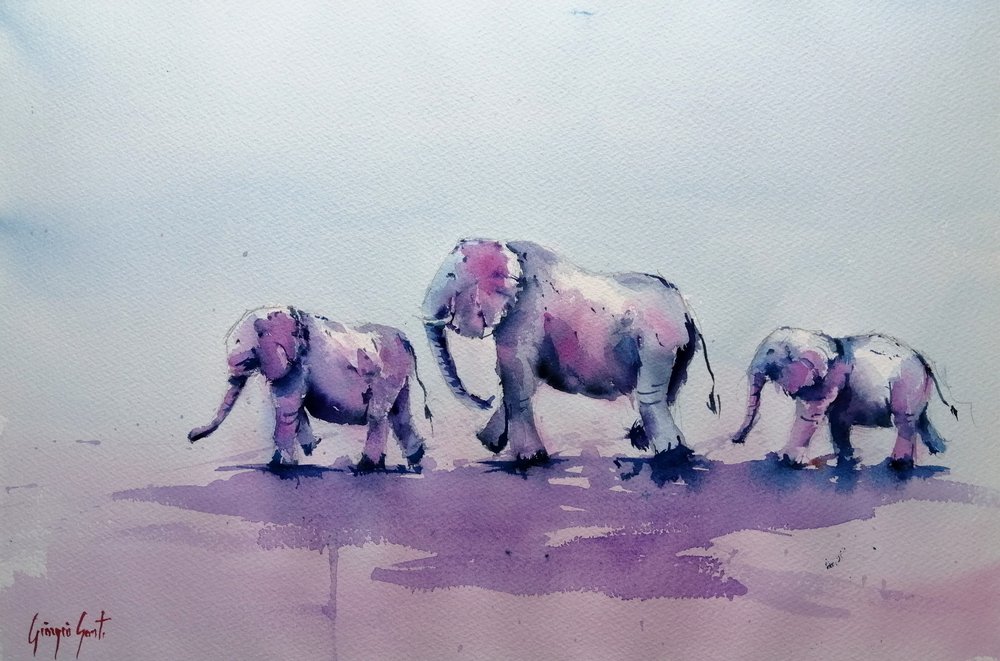Família do Elefante Roxo de Giorgio Gosti