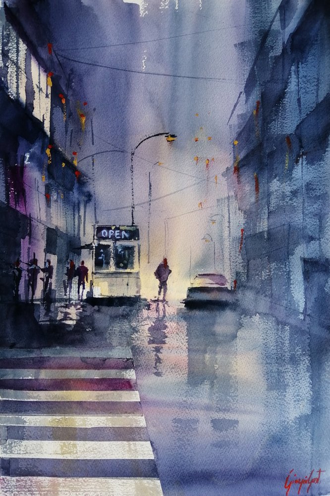 Noite chuvosa na cidade de Giorgio Gosti
