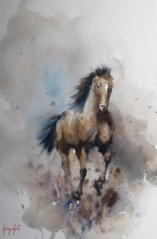 Galope de Cavalos Selvagens de Giorgio Gosti