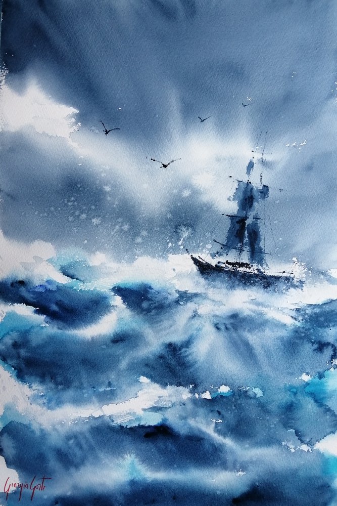 barco na tempestade 3 de Giorgio Gosti