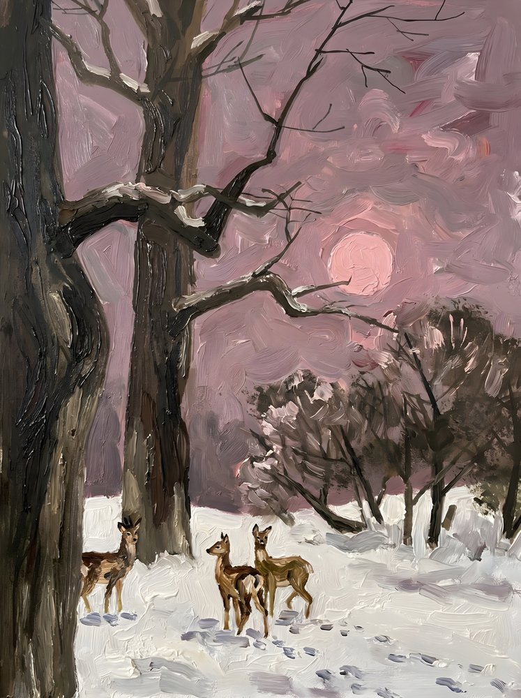 Veado de Inverno ao Luar de HUGO