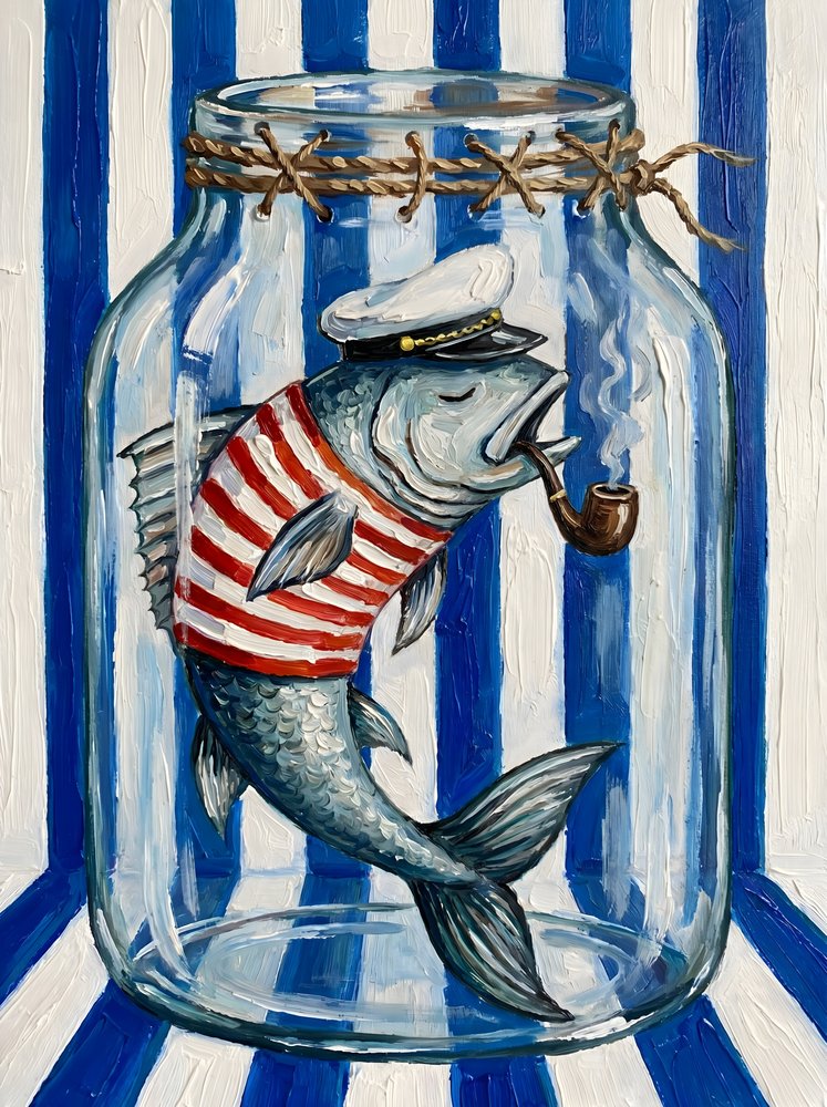 Peixe-marinheiro num frasco de HUGO