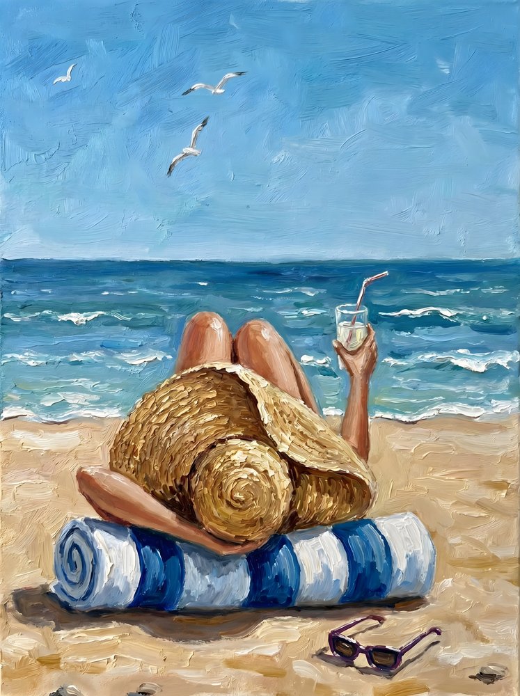 Relaxamento na praia no verão de HUGO