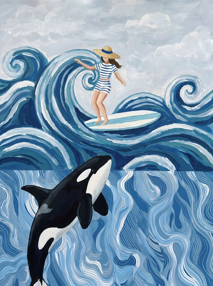 A Surfista e a Orca de HUGO