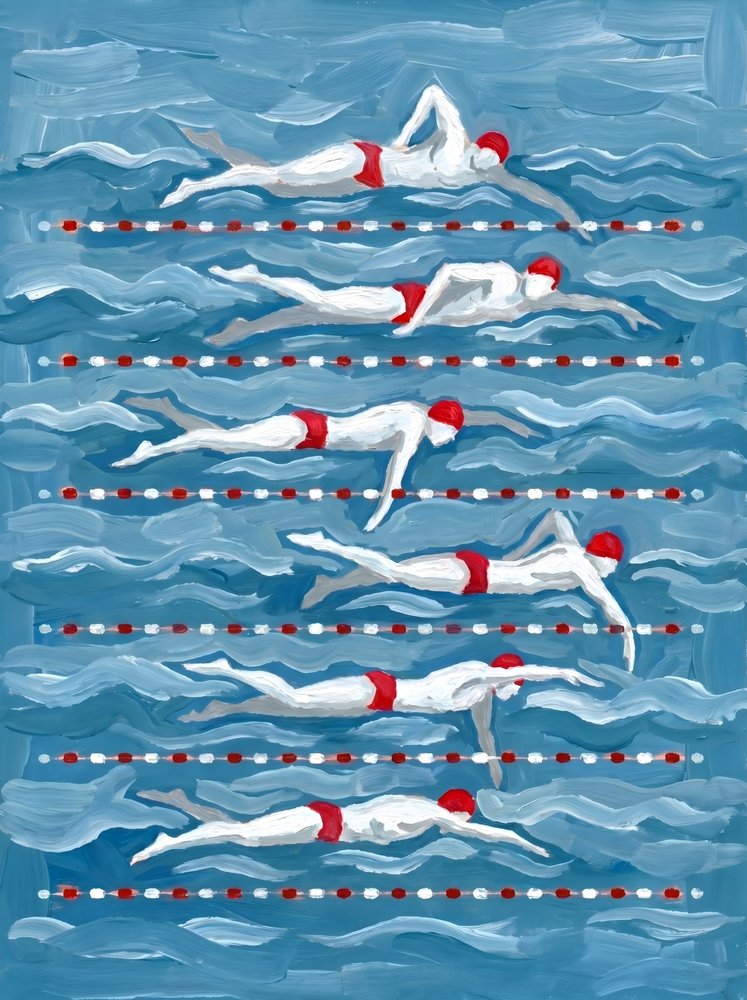 Nadadores em movimento de HUGO