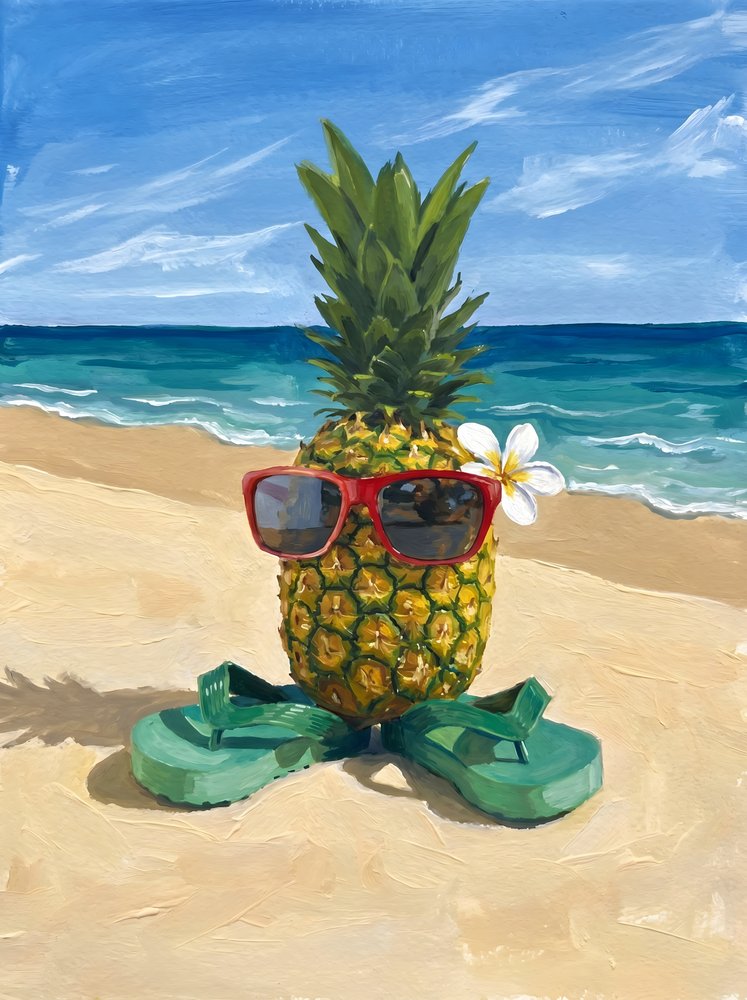 Um dia na praia tropical do Ananás de HUGO