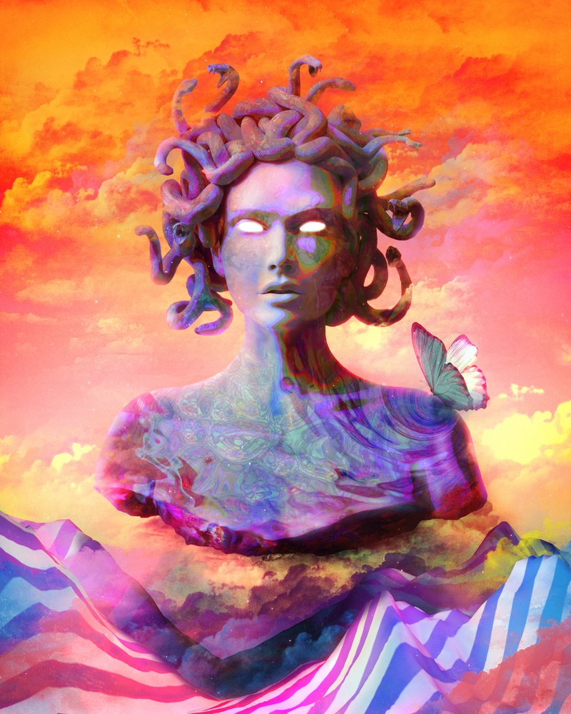 Pôr-do-sol da Medusa Mística de Halit Benli