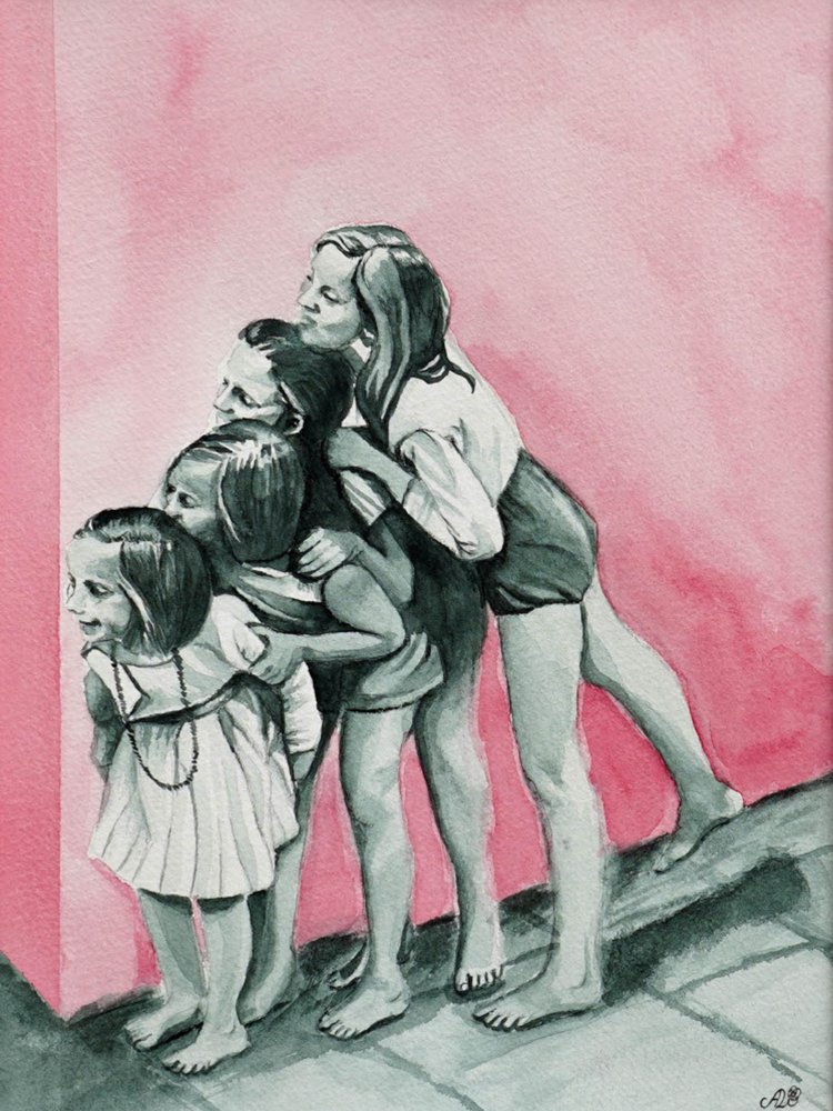 Brincadeira das irmãs às costas de Ida Publishing