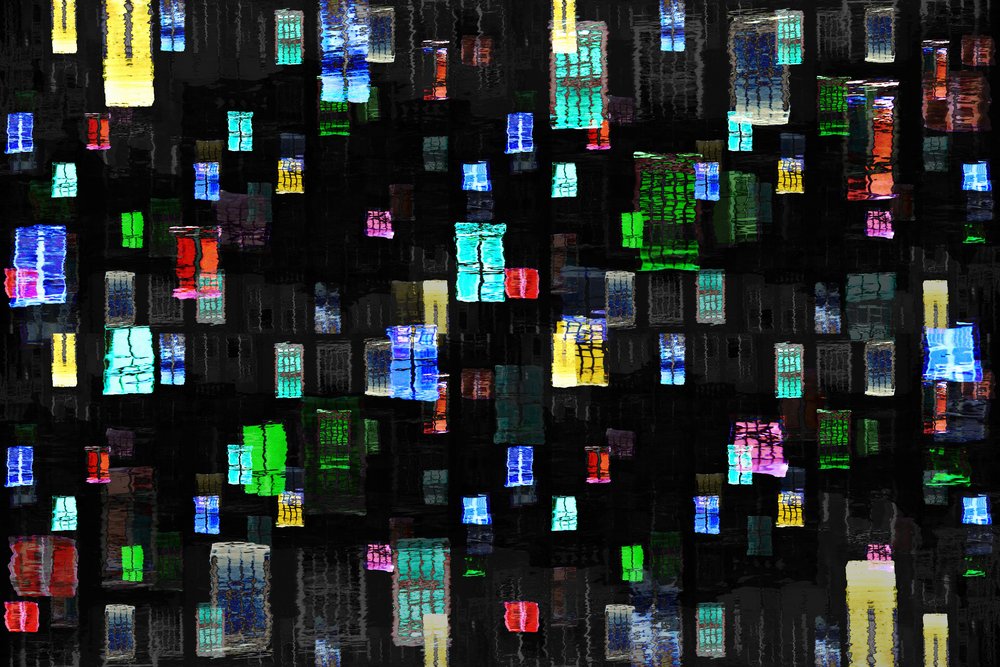 Janelas da cidade iluminadas de Igor Shrayer