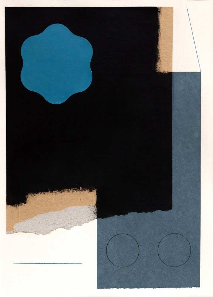 Abstrato geométrico azul de Ildefonso Martín