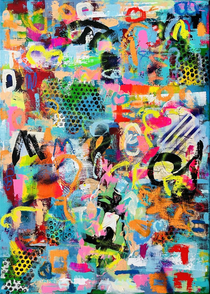 Graffiti abstrato vibrante de Irene Chua