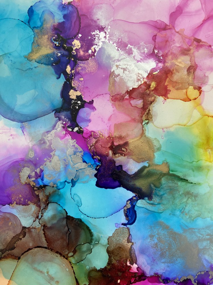 Abstrato fluido e vibrante de Irene Chua